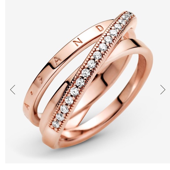 NWT Crossover Pavé Triple Band Ring - Picture 4 of 6